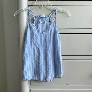 Super cute light blue striped tank